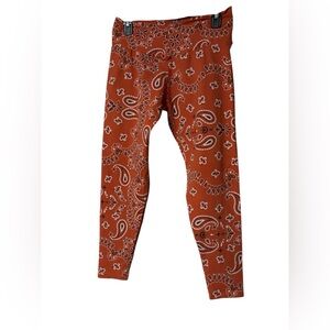 Booty by Brabants Paisley Print Leggings -‎ Orange OS